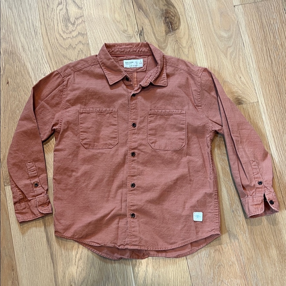 Zara Kids Rust Button-Down Shirt